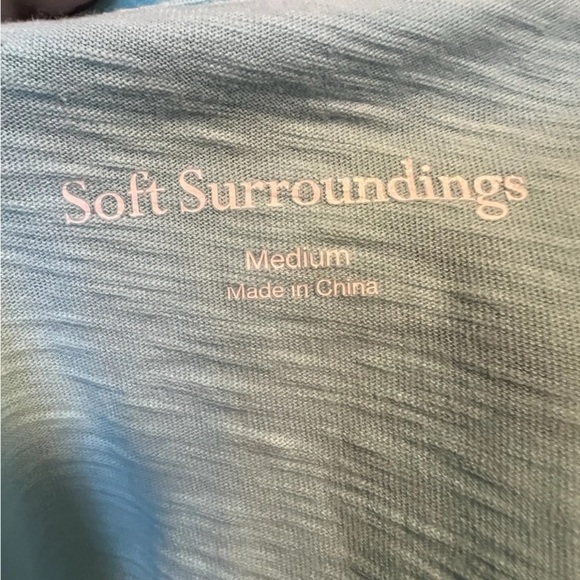 Soft Surroundings Mint Green Sleeveless Collared Button Down Lightweight Blouse - Picture 8 of 9